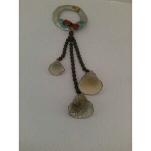 1940s Paper Mache Foil Mercury Glass Beads Christmas Bells 9" Japan